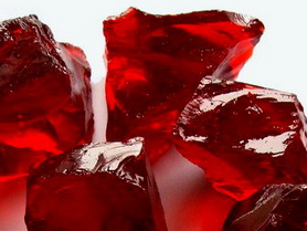 Glassteine | Glasbrocken rot transparent, Online-Shop-Grosshandel 
